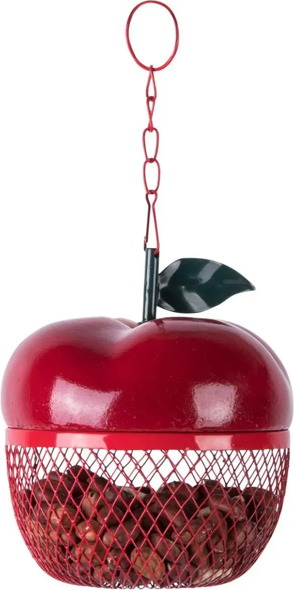 Esschert Design Vogelvoer Appel Hanghanger - 2 Stuks Rood