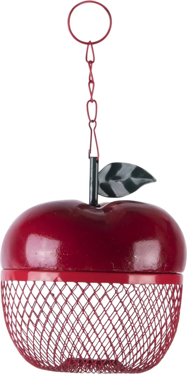 Esschert Design Vogelvoer Appel Hanghanger - 2 Stuks Rood