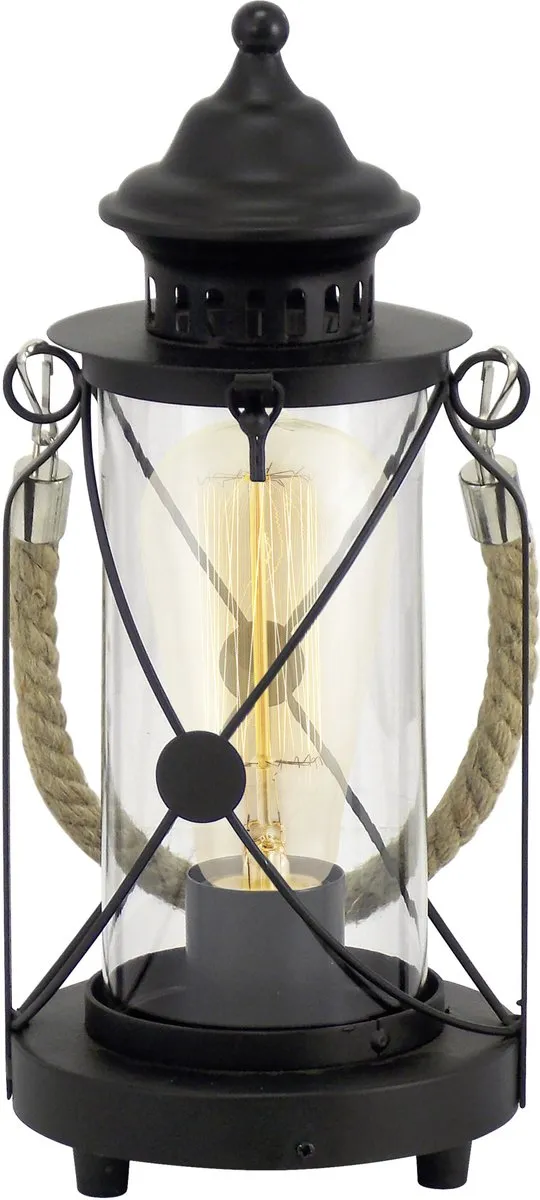 Eglo Bradford E27 Tafellamp - Ø14cm - Zwart