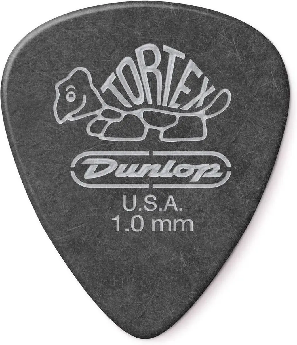 Dunlop Tortex Pitch Black Plectrums 1.0mm - 12 Stuks