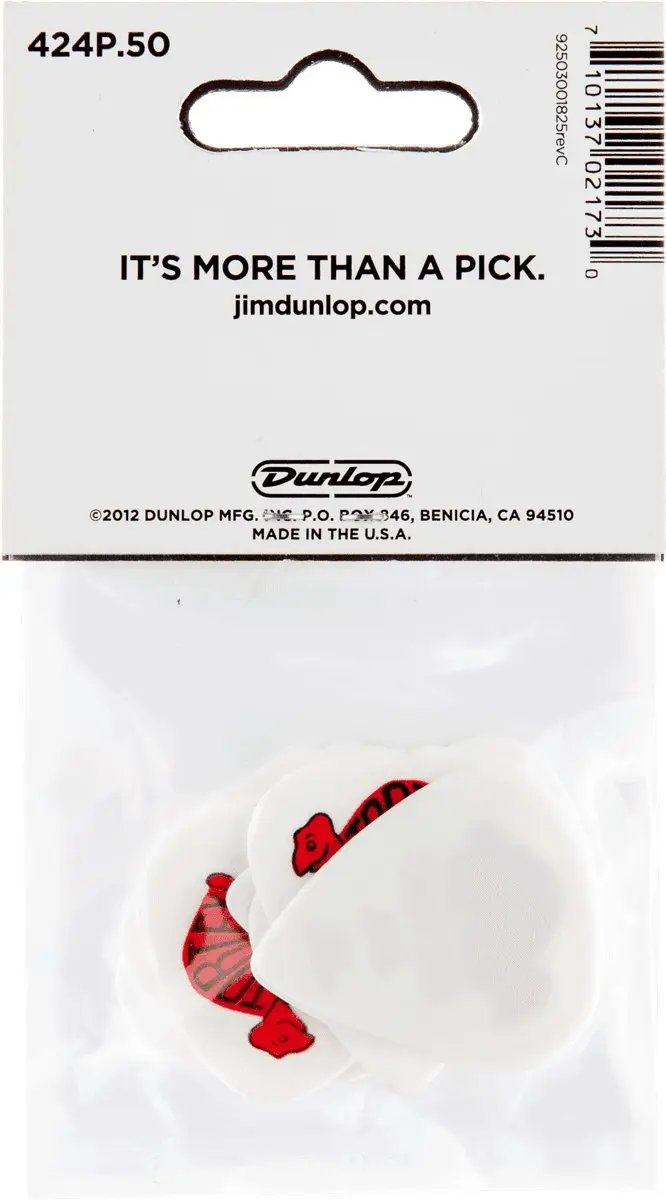 Dunlop Wedge Plectrum 0.50mm - 12 Stuks