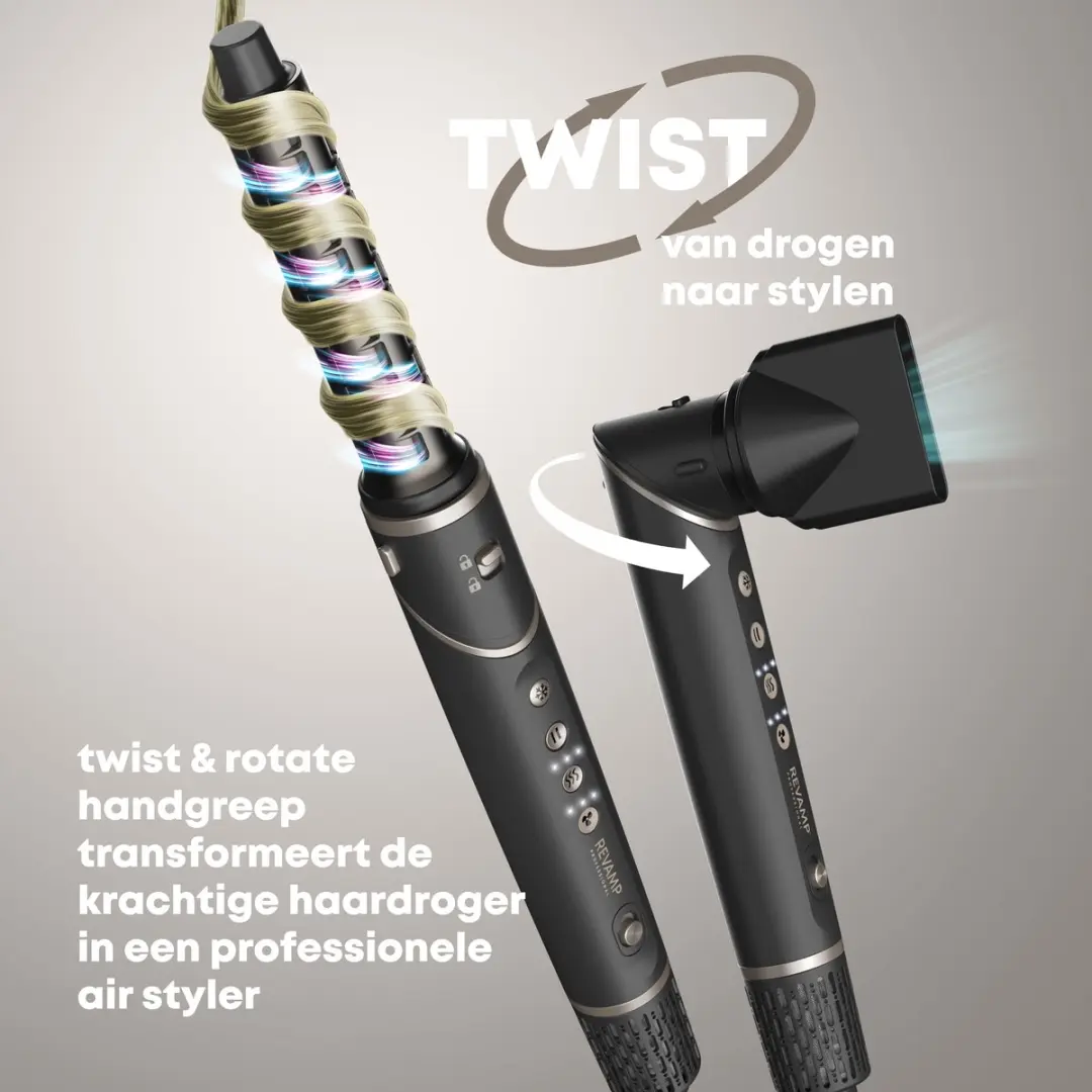 Revamp DR-2950 7-in-1 Airstyler - Zwart