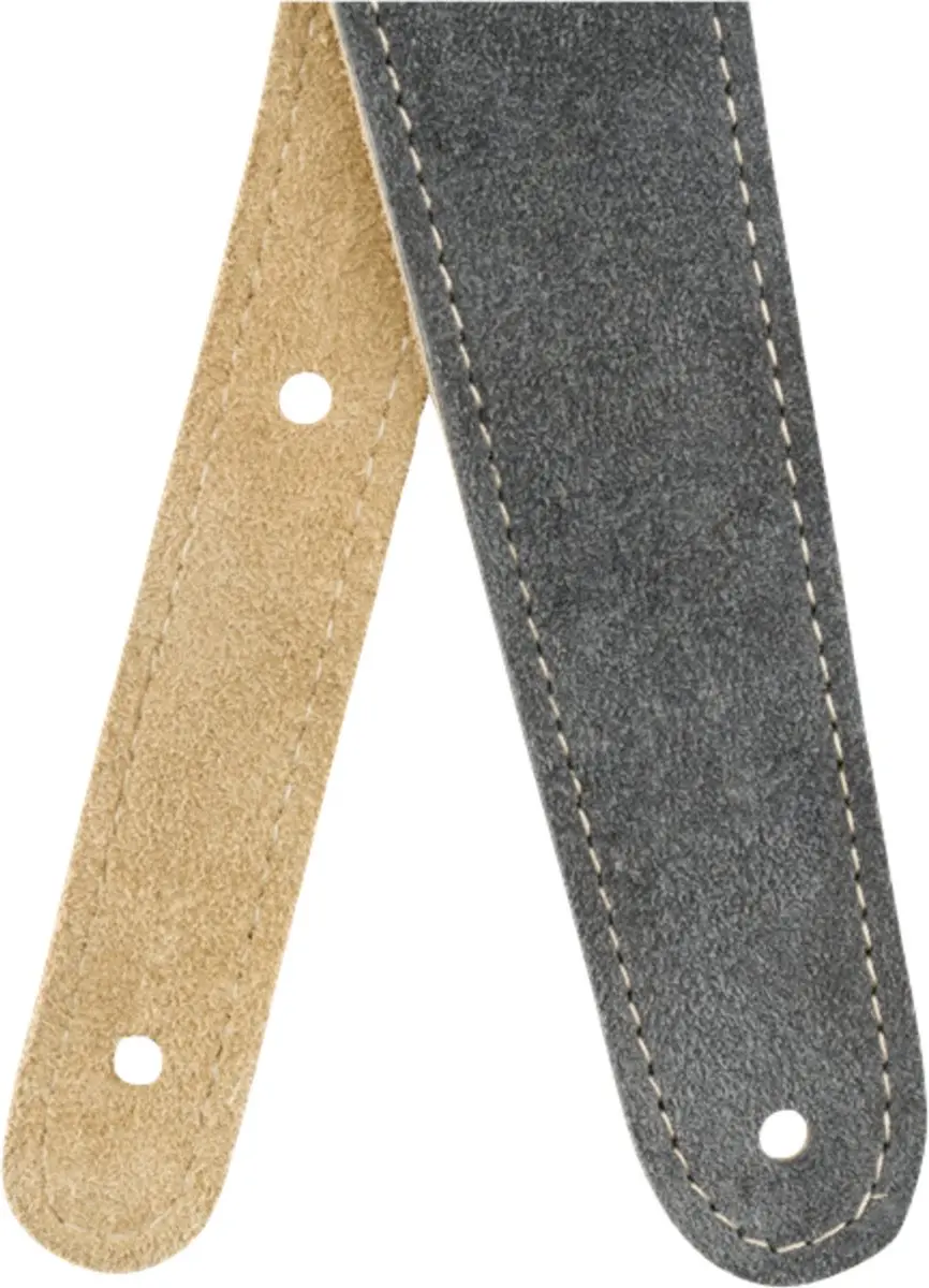 Fender Reversible Suede Gitaarband Grijs/Geelbruin