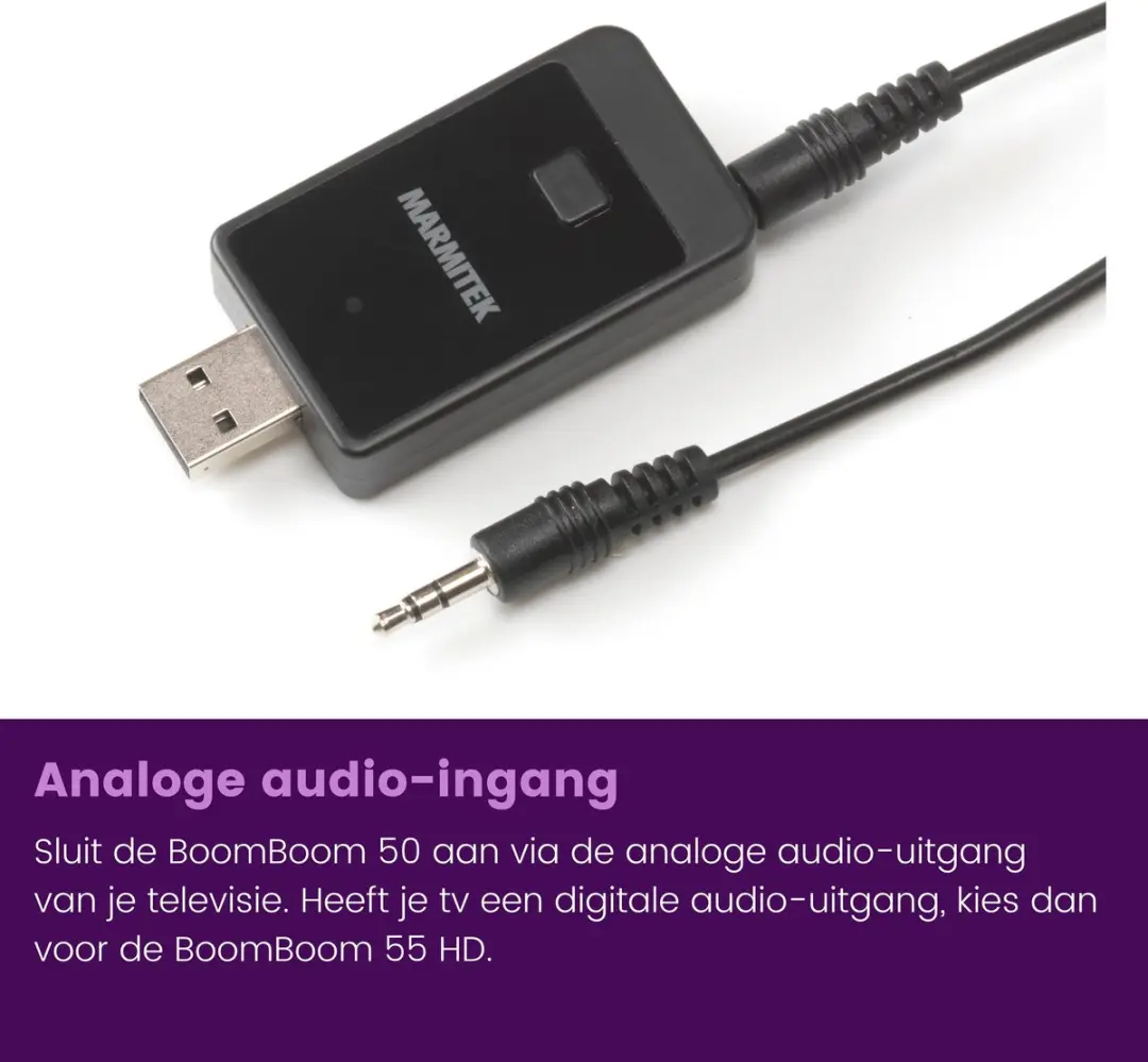 Marmitek BoomBoom 50 Bluetooth Transmitter 25008199 - TV naar koptelefoon