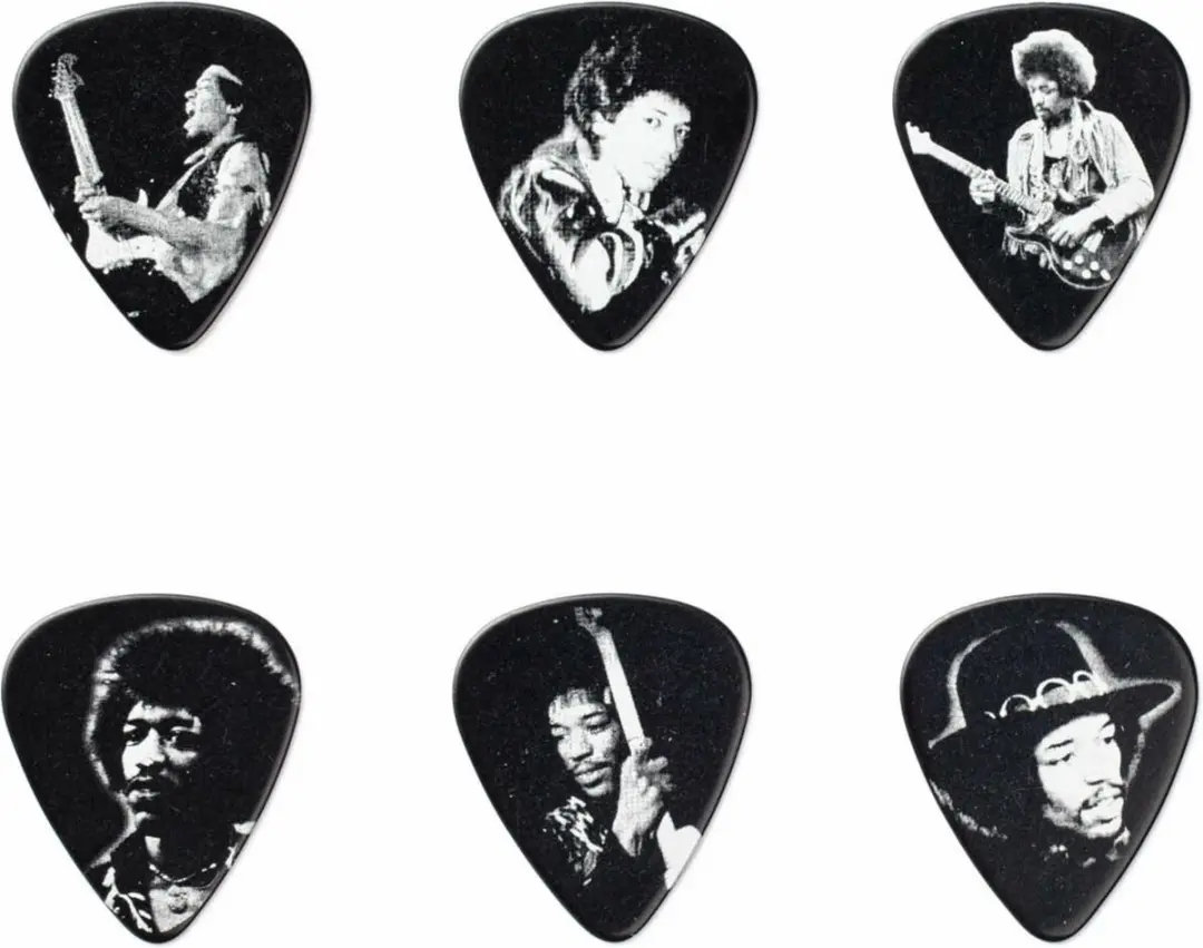 Dunlop Jimi Hendrix Silver Portrait Plectrum Opbergblikje