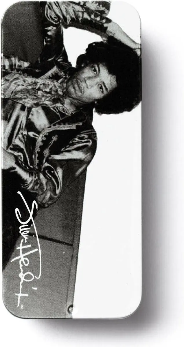 Dunlop Jimi Hendrix Silver Portrait Plectrum Opbergblikje