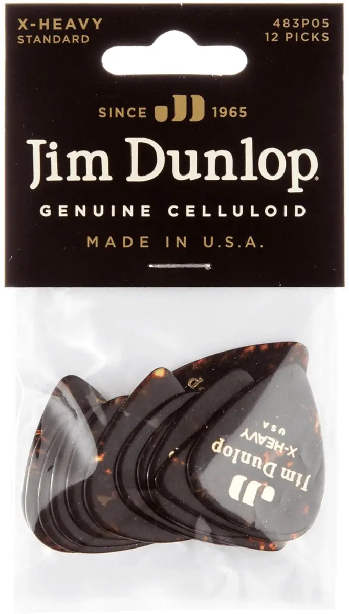 Dunlop Genuine Plektrum Extra Heavy Shell 483 - 12 Stuks