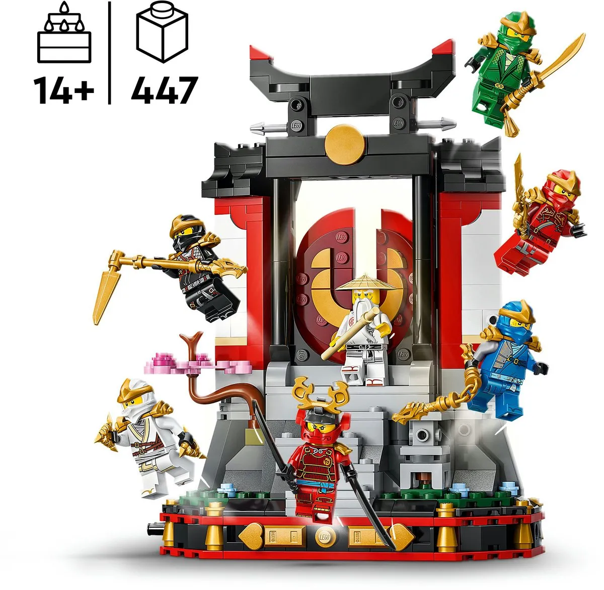 LEGO Ninjago 71866 Display - 8 Minifiguren - 447 Stukken - Multicolor