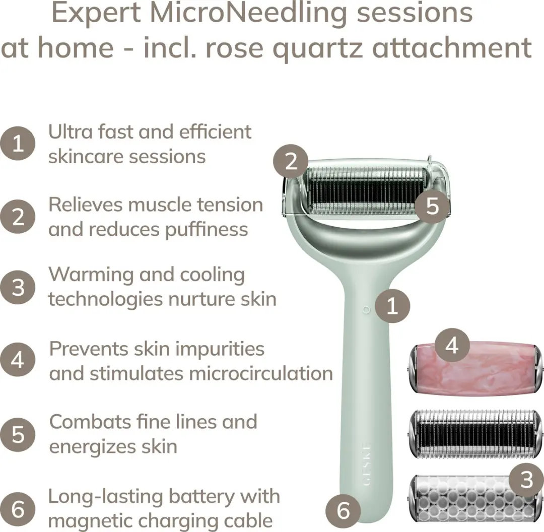 GESKE SmartAppGuided MicroNeedle Roller GK000042GN01 - 9-in-1 - Groen - afbeelding 4 van 6