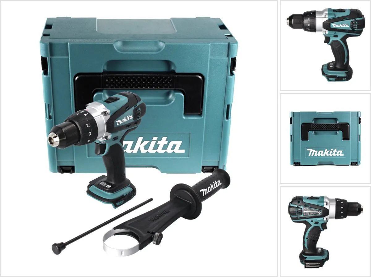 Makita DHP458ZJ Klopboor-Schroefmachine 18V - 21 Momenten - afbeelding 2 van 6