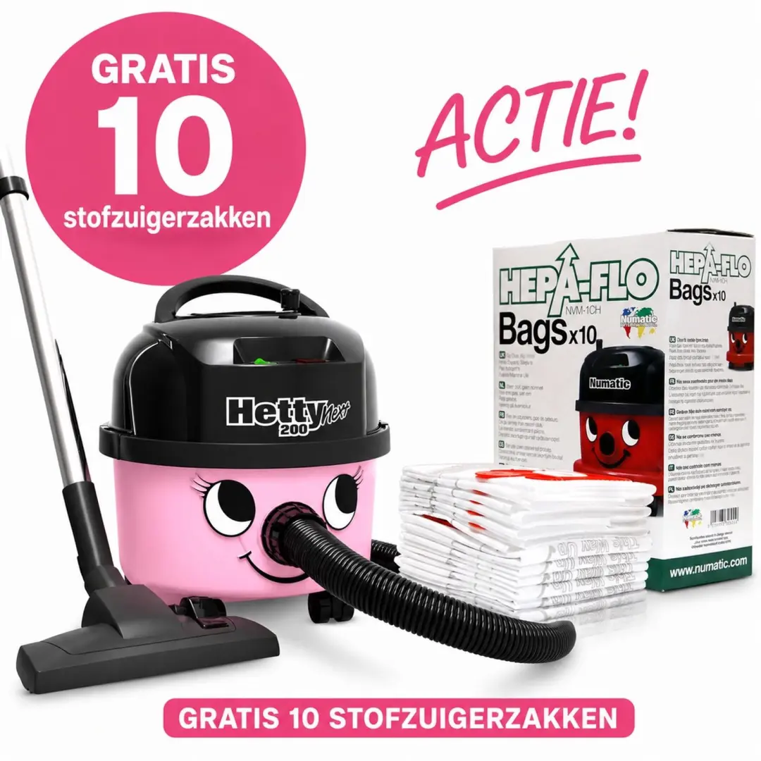Numatic Henry HVN200-11 Stofzuiger - Roze + 10 Zakken - afbeelding 2 van 2