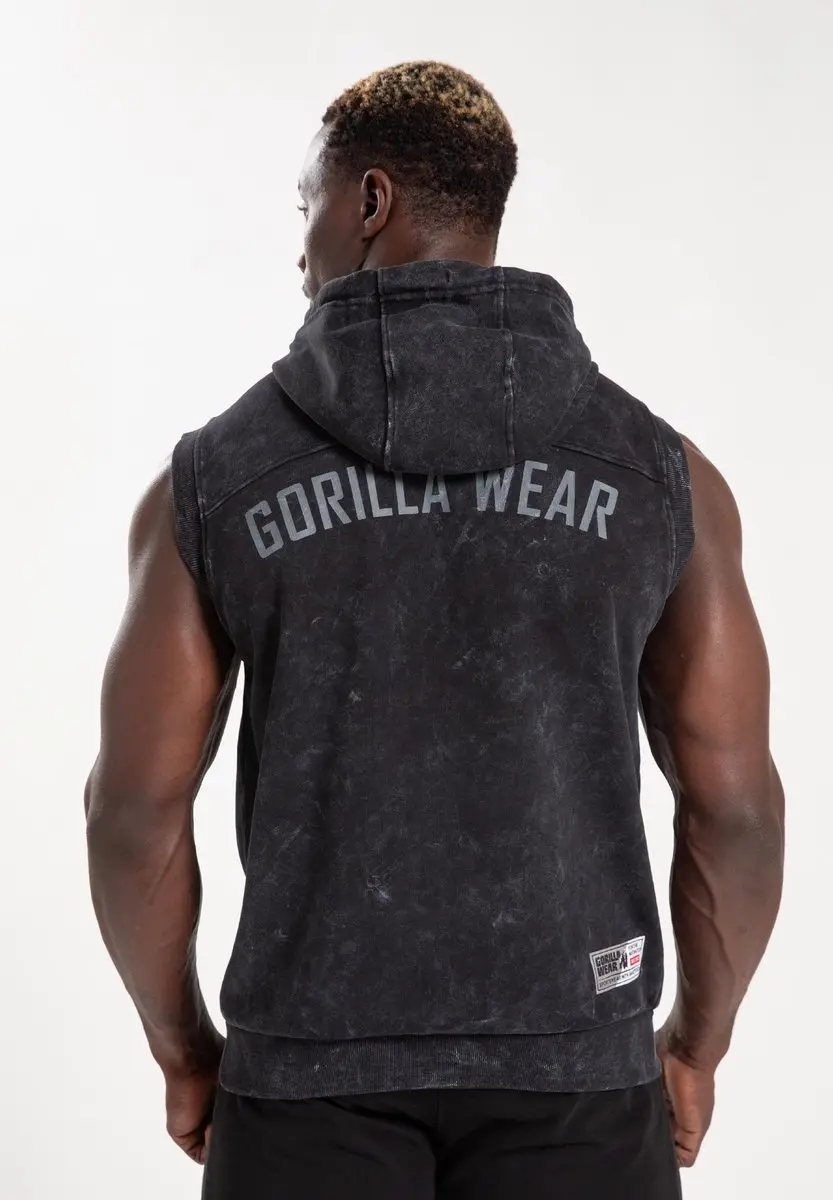 Gorilla Wear Silverdale Mouwloze Hoodie L - Zwart - afbeelding 6 van 6