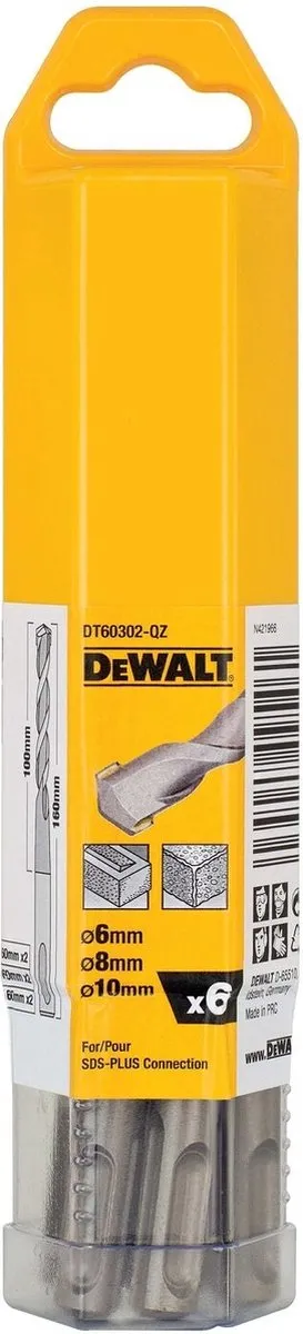 DeWalt DT60302 SDS-Plus Borenset 6-delig - 6x