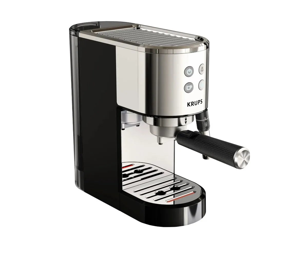 Krups Virtuoso XP444C10 Espressomachine - 15 bar - 1 Liter - RVS/Zwart - afbeelding 6 van 6