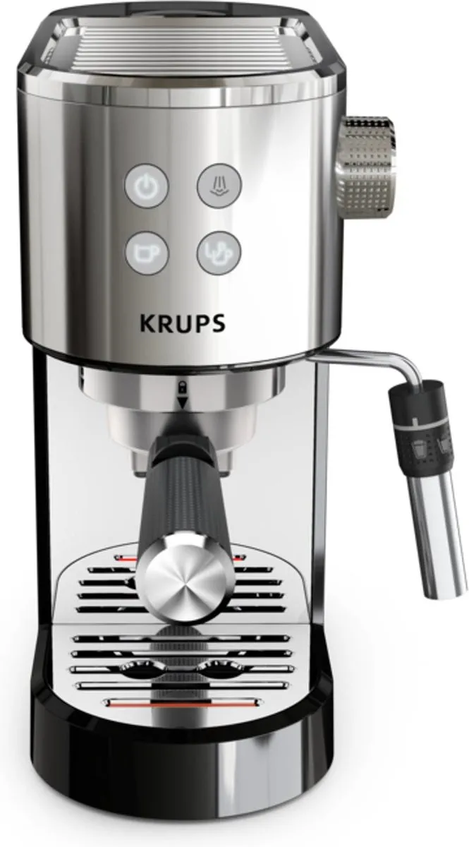 Krups Virtuoso XP444C10 Espressomachine - 15 bar - 1 Liter - RVS/Zwart - afbeelding 2 van 6
