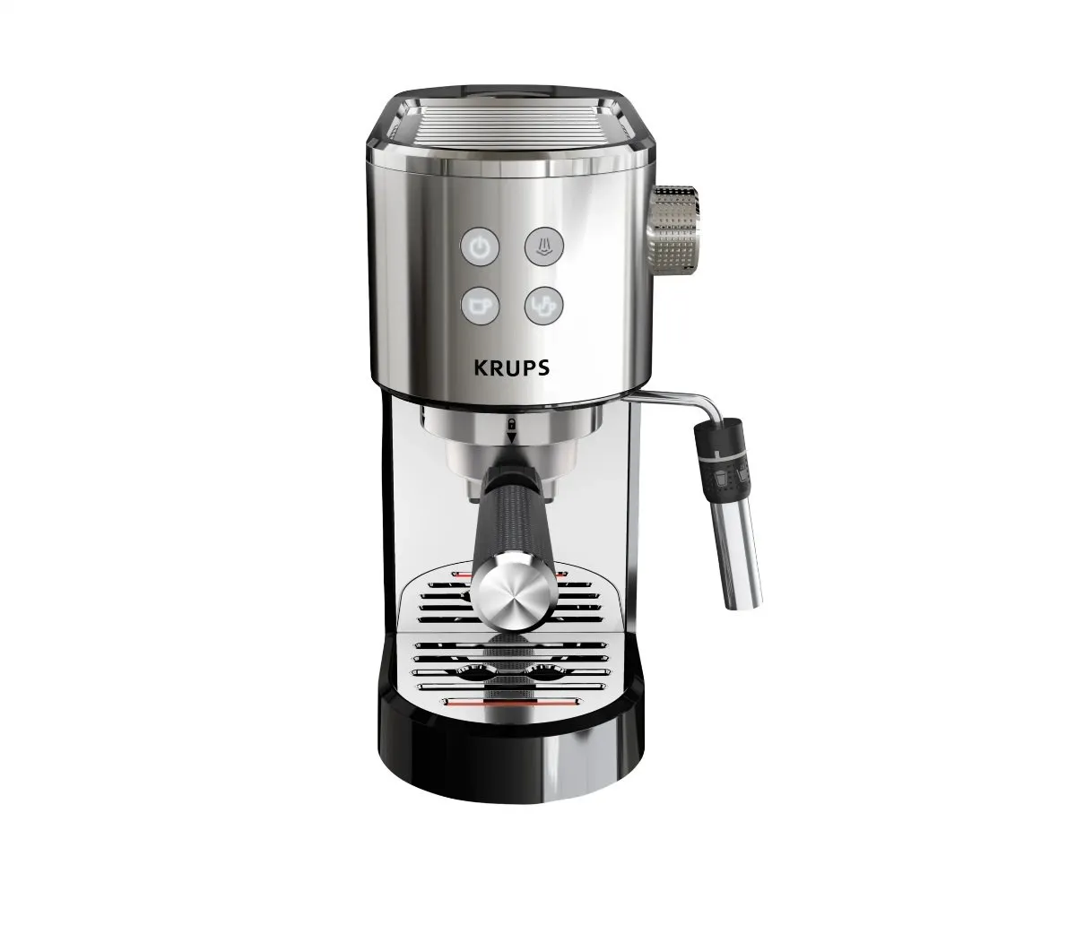 Krups Virtuoso XP444C10 Espressomachine - 15 bar - 1 Liter - RVS/Zwart - afbeelding 3 van 6
