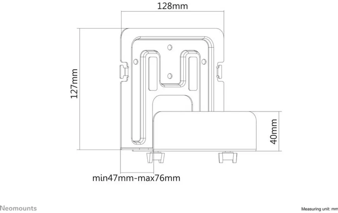 Neomounts AWL-450BL Mediaspeler Houder - Universeel - Zwart