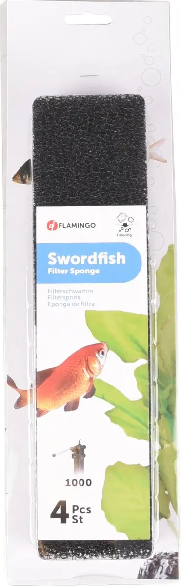 Flamingo Swordfish 1000 Filterspons - Zwart