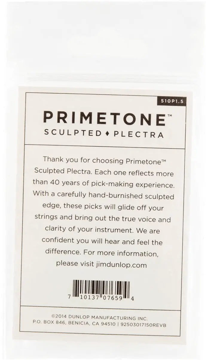 Dunlop Jim Dunlop 510P1.50 Primetone Plectrumset - 1,50mm - 3 Stuks