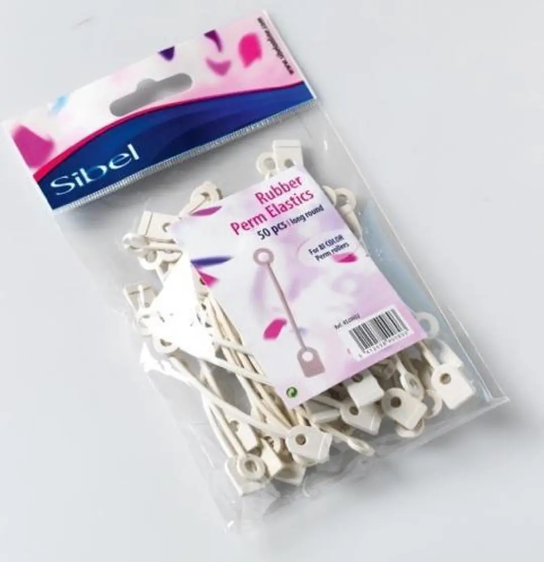 Sibel Permanent Elastiekjes Lang Rond 50 Stuks - Wit