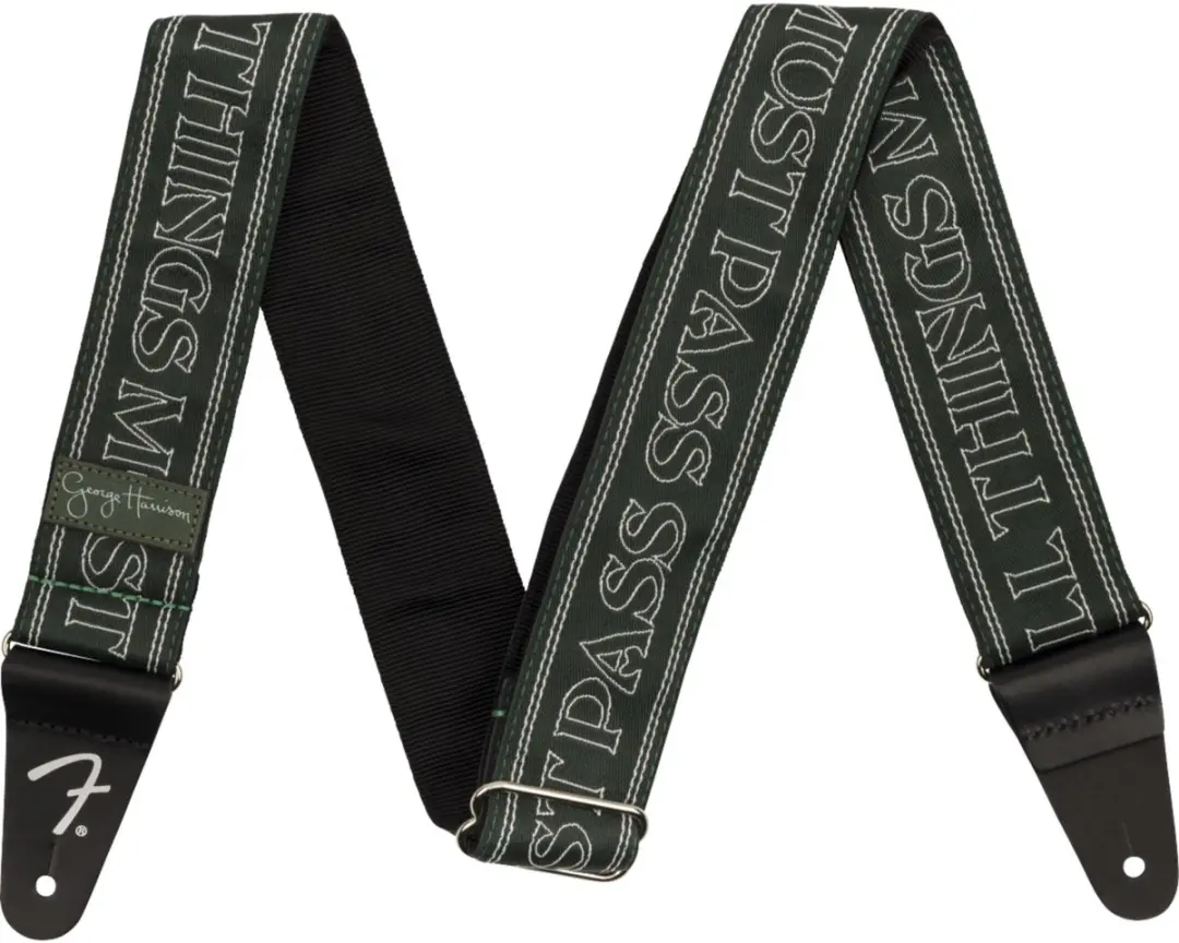 Fender George Harrison All Things Must Pass Logo Strap - Gitaarband - Groen - afbeelding 2 van 3