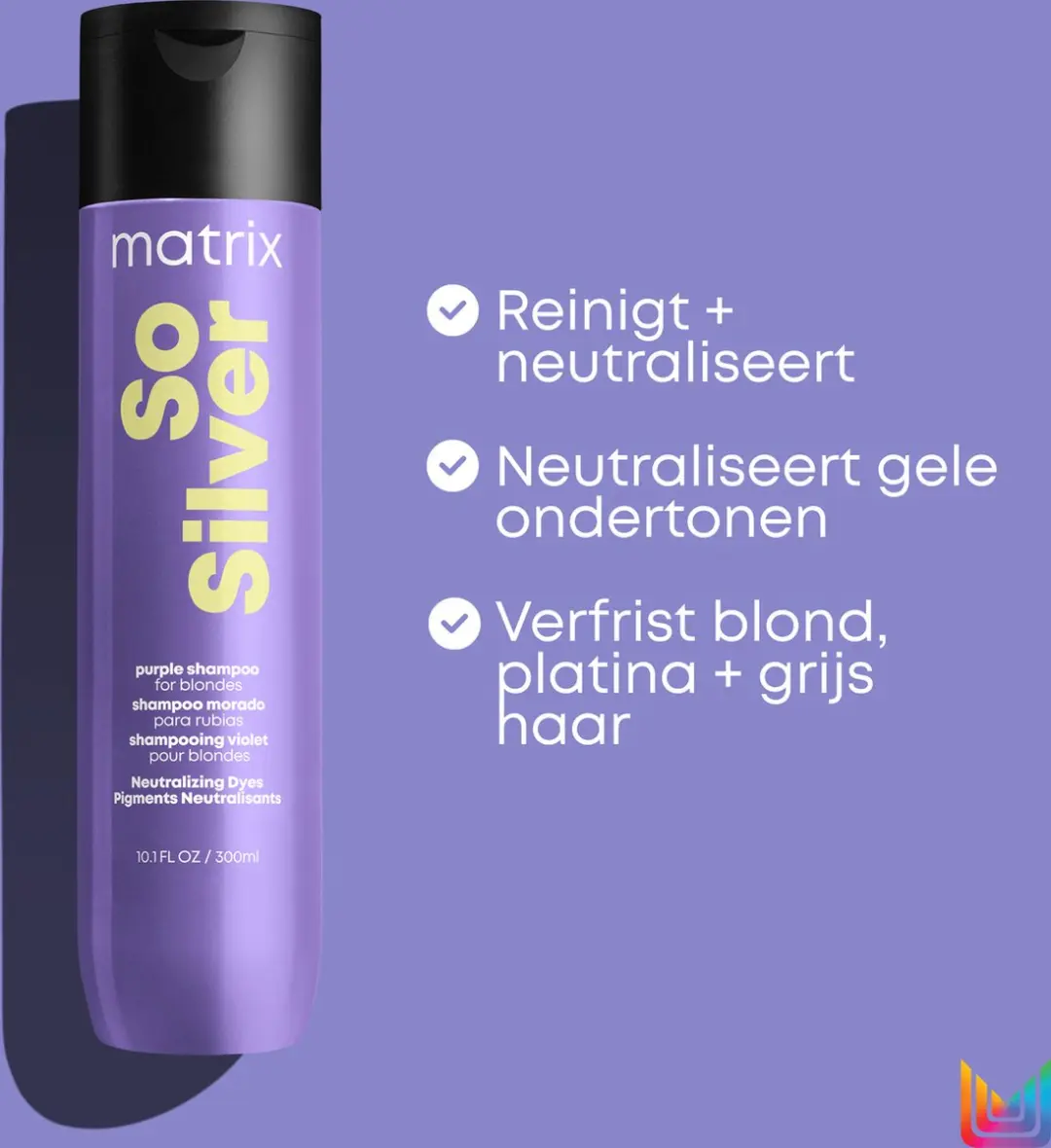 Matrix So Silver Shampoo 300ml - Blond/Grijs/Wit Haar