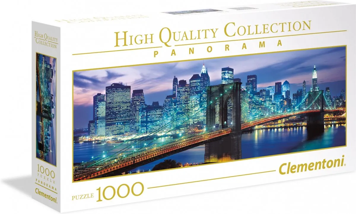Clementoni Panorama New York Brooklyn Bridge Puzzel 1000 Stuks