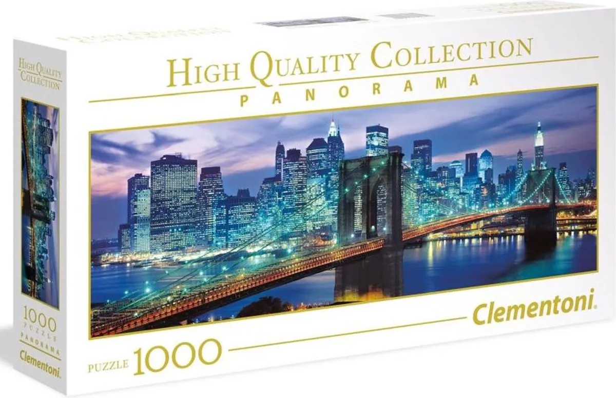Clementoni Panorama New York Brooklyn Bridge Puzzel 1000 Stuks - afbeelding 6 van 6