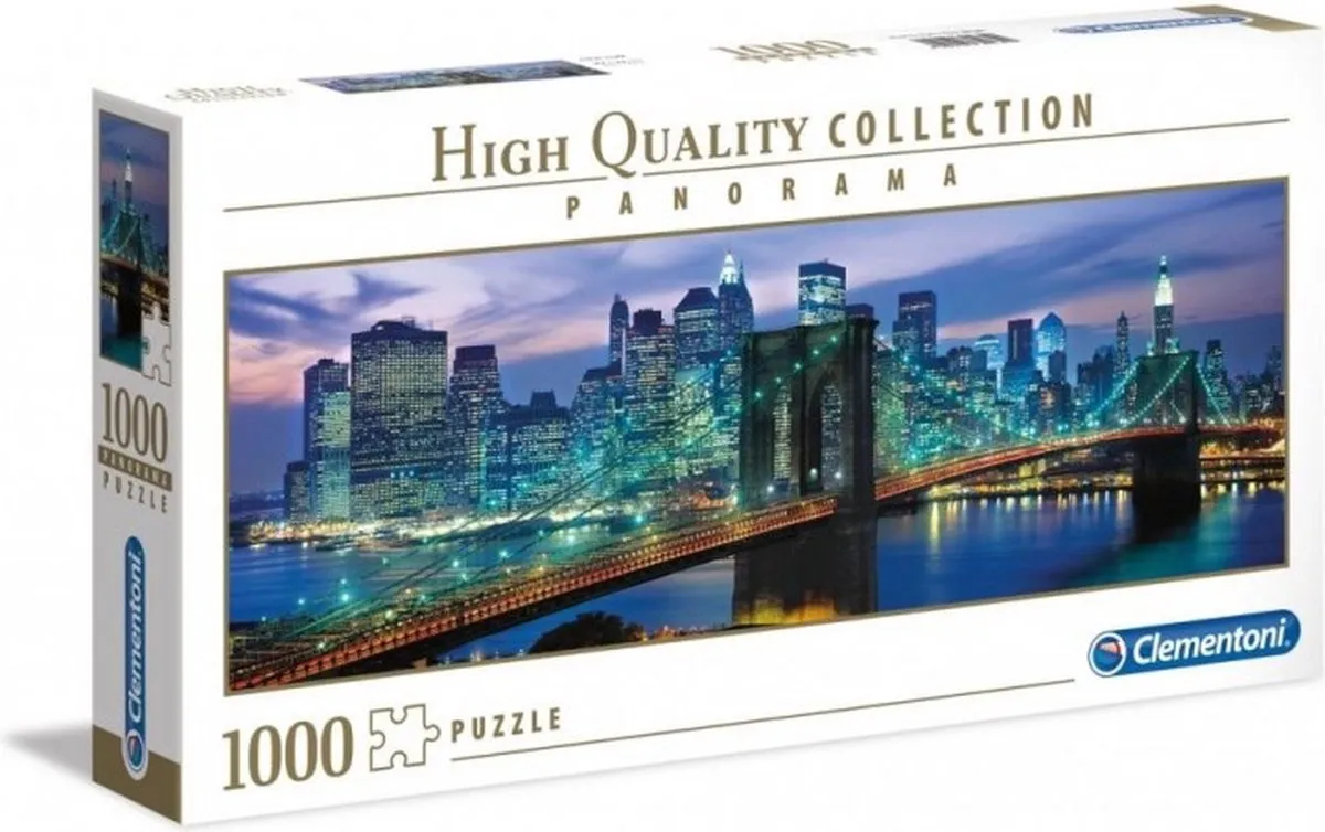 Clementoni Panorama New York Brooklyn Bridge Puzzel 1000 Stuks