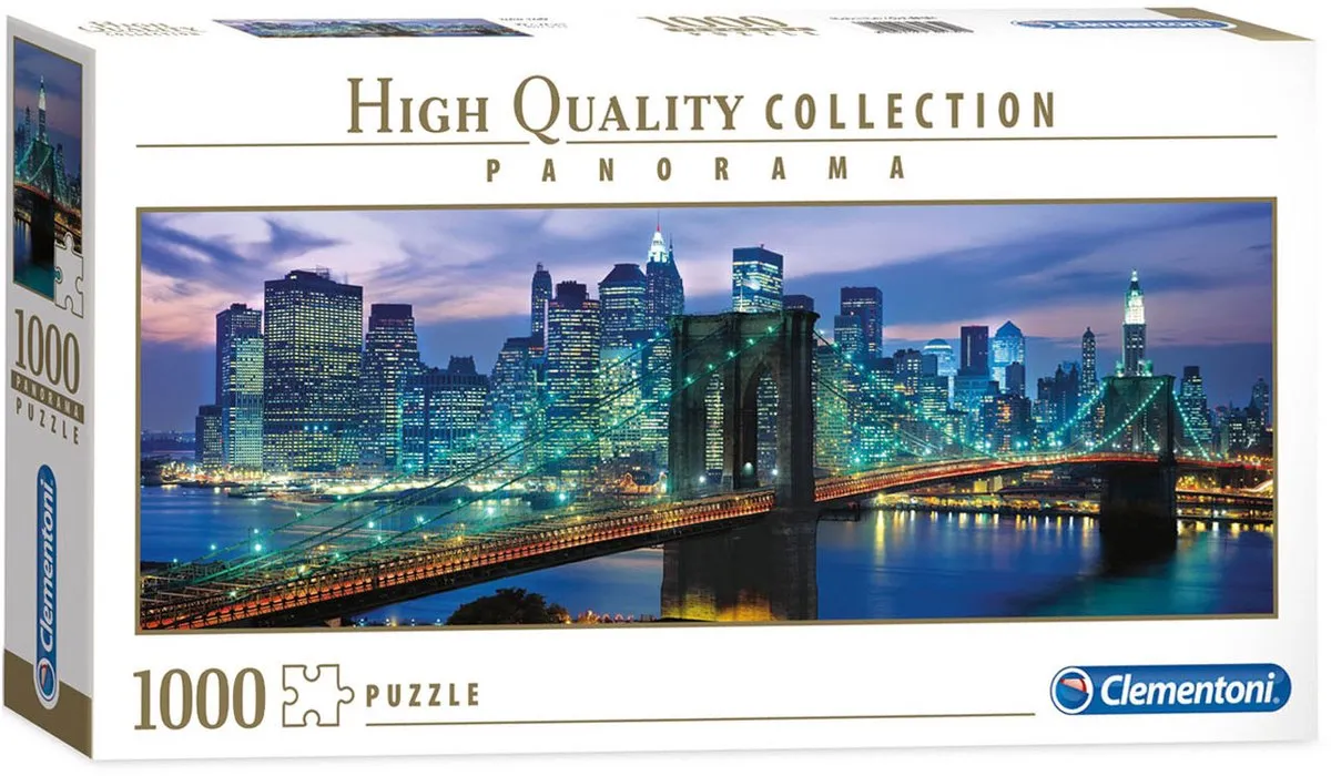 Clementoni Panorama New York Brooklyn Bridge Puzzel 1000 Stuks