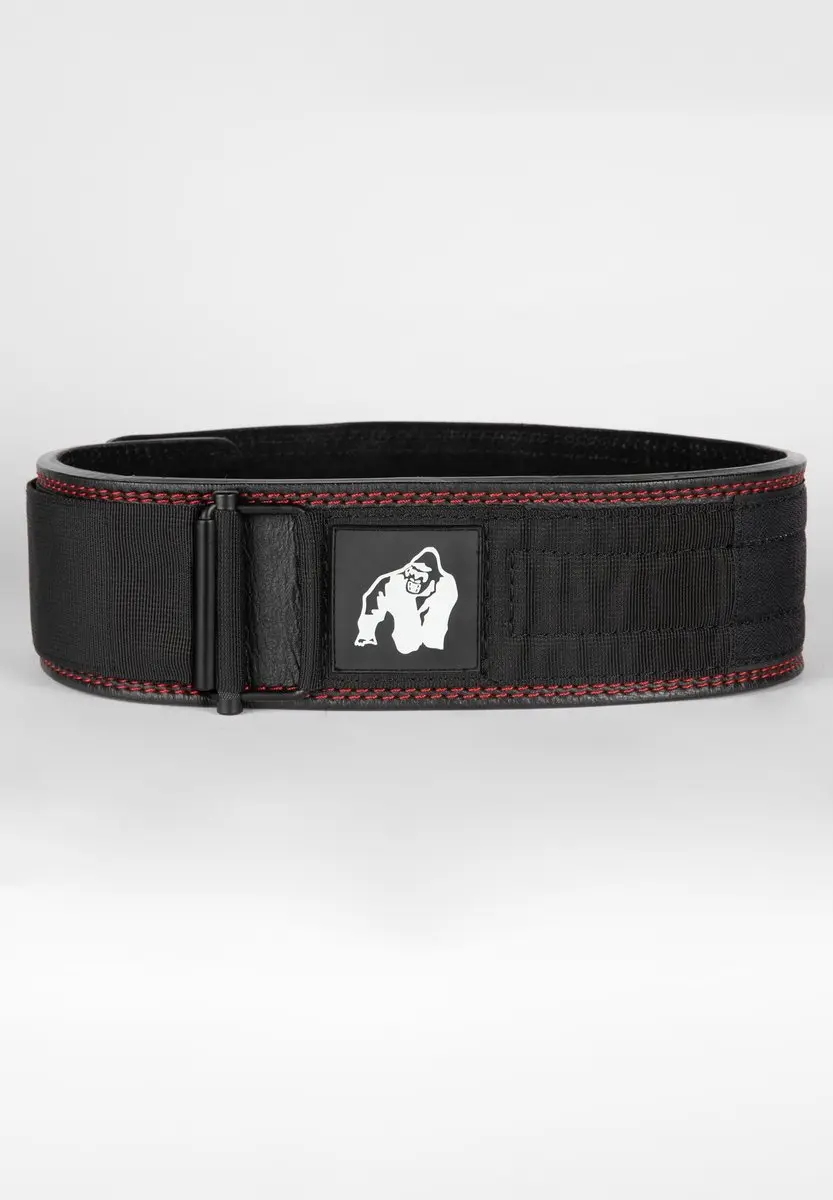 Gorilla Wear Halterriem 4 Inch Premium Leather - Zwart - S/M