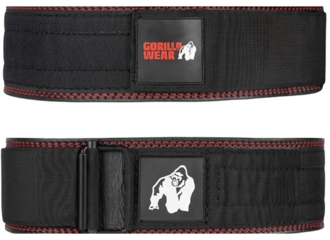 Gorilla Wear Halterriem 4 Inch Premium Leather - Zwart - S/M