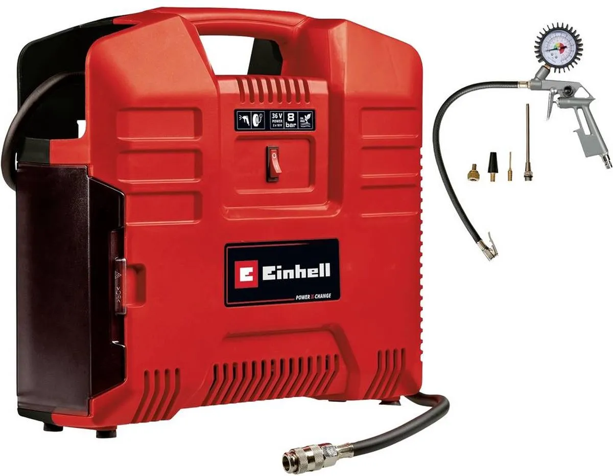 Einhell TE-AC 36/8 Li OF Set Solo Compressor - 36V - 8 bar - 130 l/min