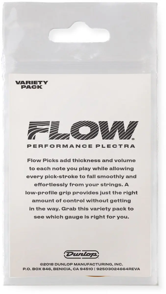 Dunlop PVP114 Flow Variety Plectrum - 8 Stuks - 0.73-3.0mm