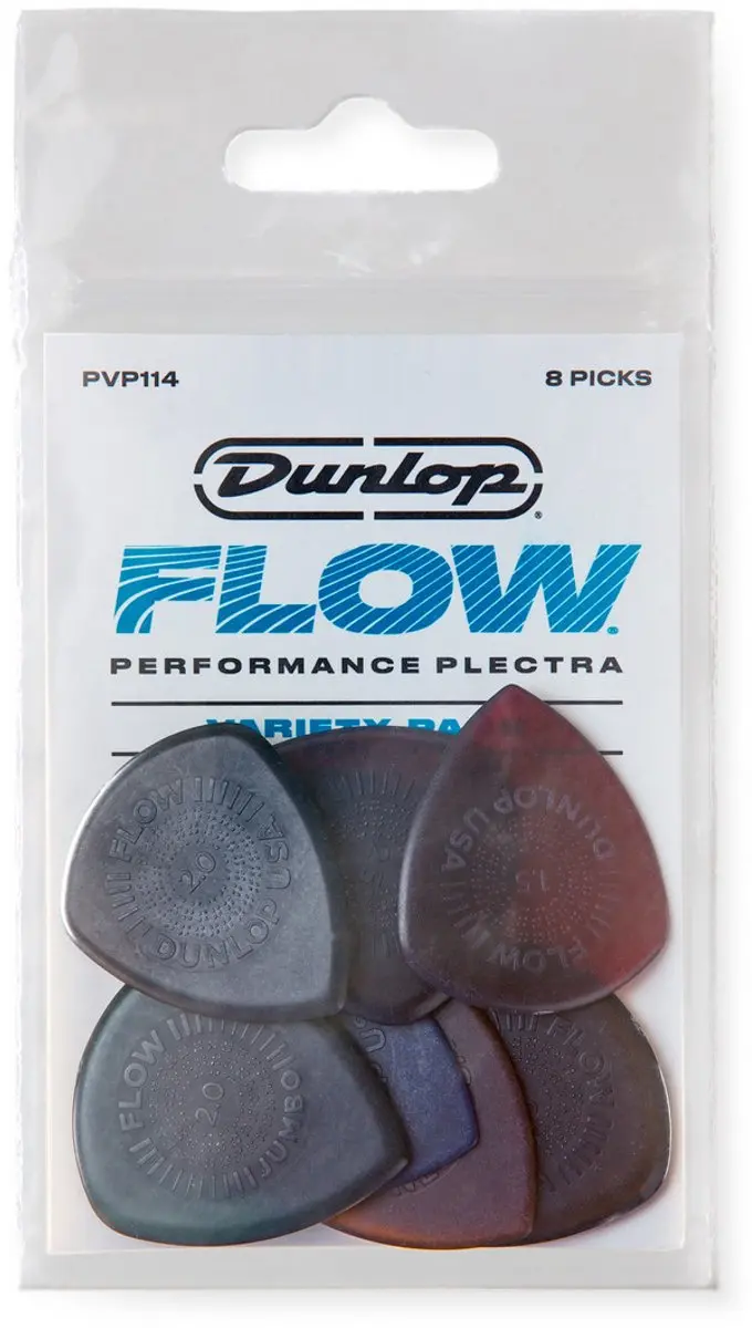 Dunlop PVP114 Flow Variety Plectrum - 8 Stuks - 0.73-3.0mm