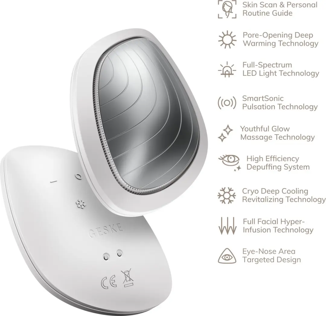 Geske SmartAppGuided Sonic Warm & Cool Mask GK000002WH01 - 9-in-1 - afbeelding 6 van 6