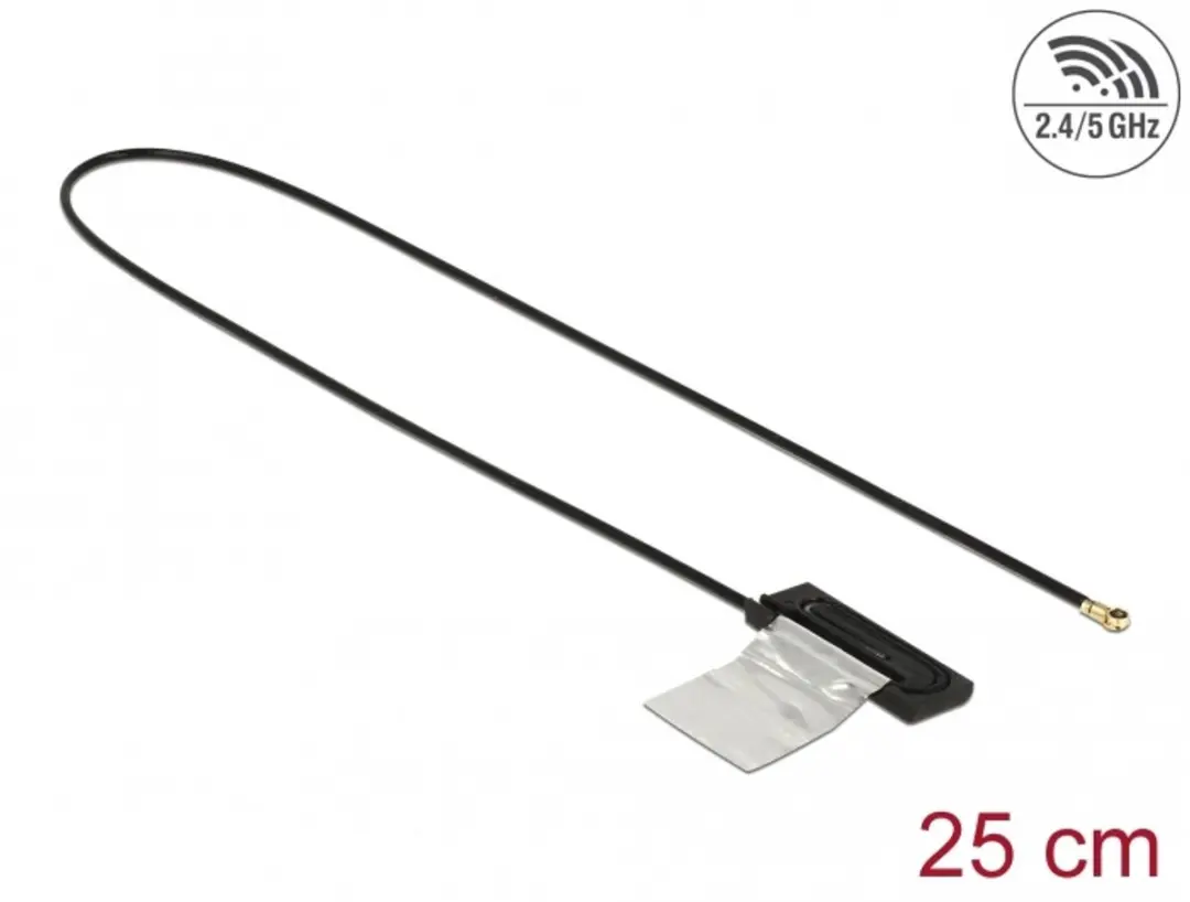 Delock Dual Band WiFi 6 Antenne I-Pex MHF4L 25cm