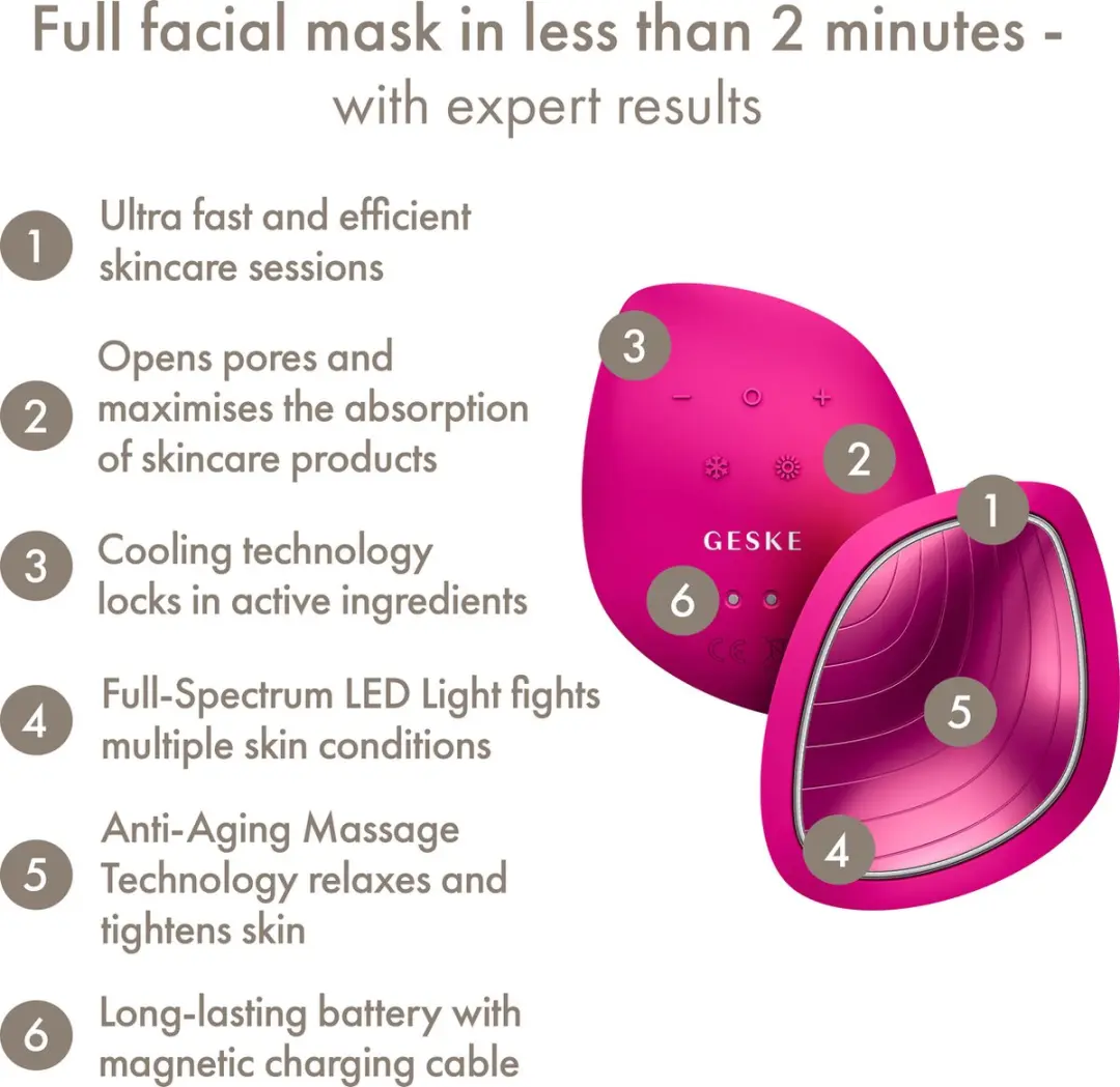 GESKE SmartAppGuided Sonic Warm & Koel Masker AP_GK000002MG01 - Magenta