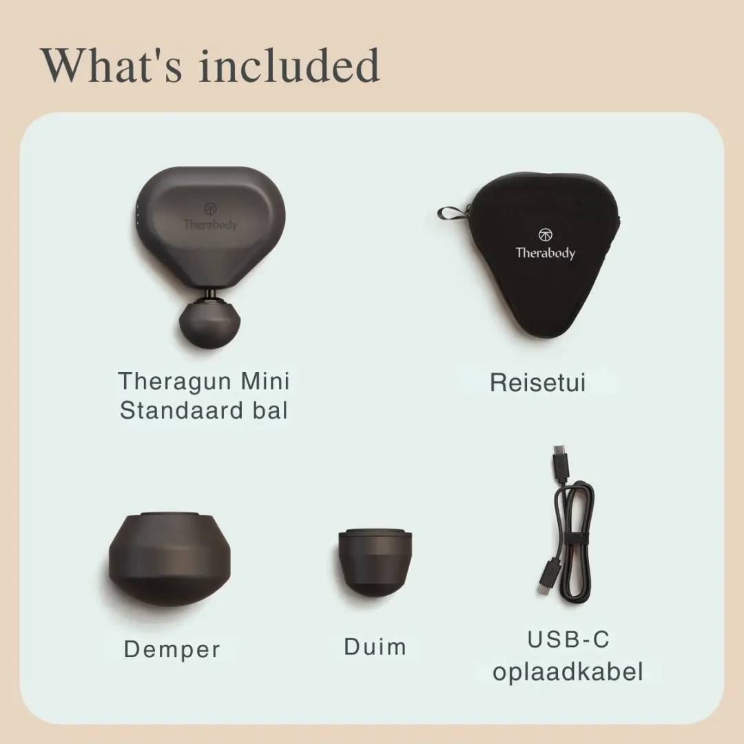Therabody Theragun Mini 3.0 Massagepistool - 3 Koppen - Zwart - afbeelding 6 van 6