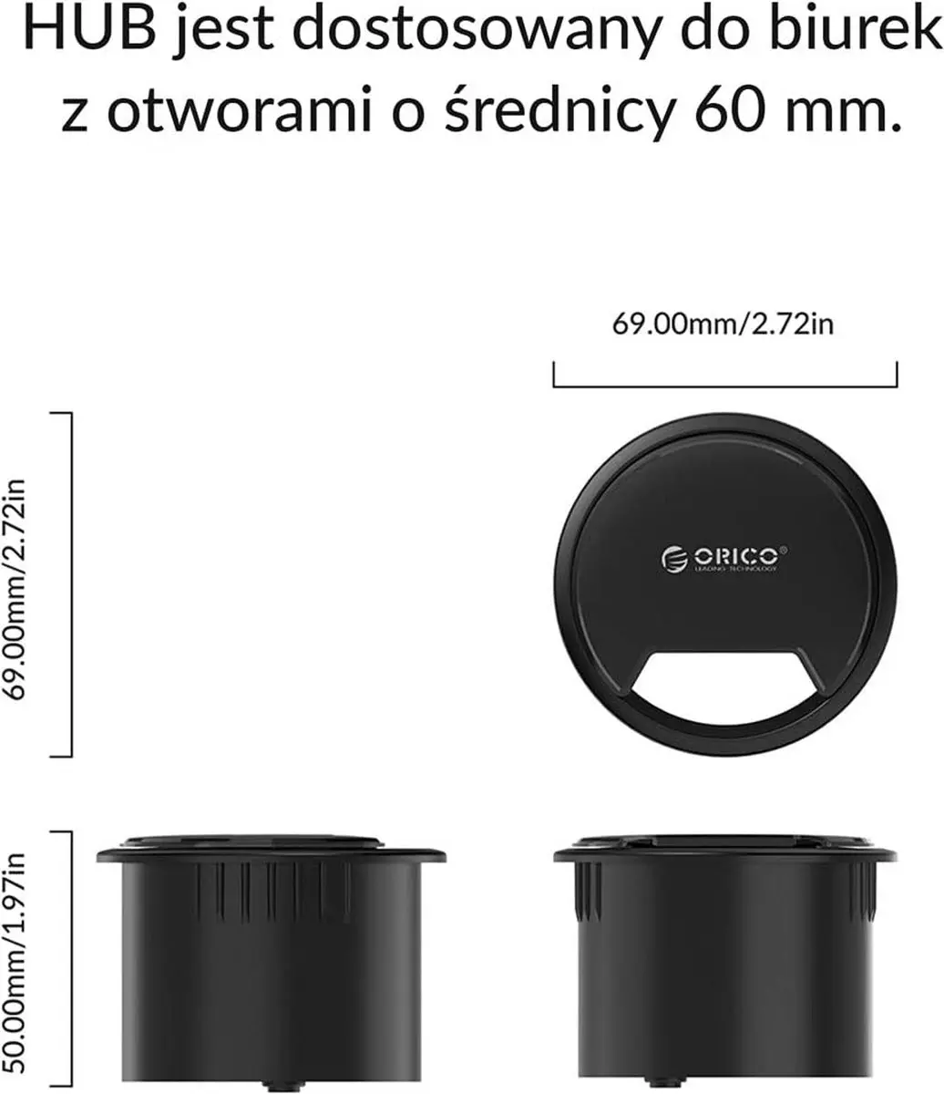 ORICO DESK-4U USB-hub - 4 Poorten