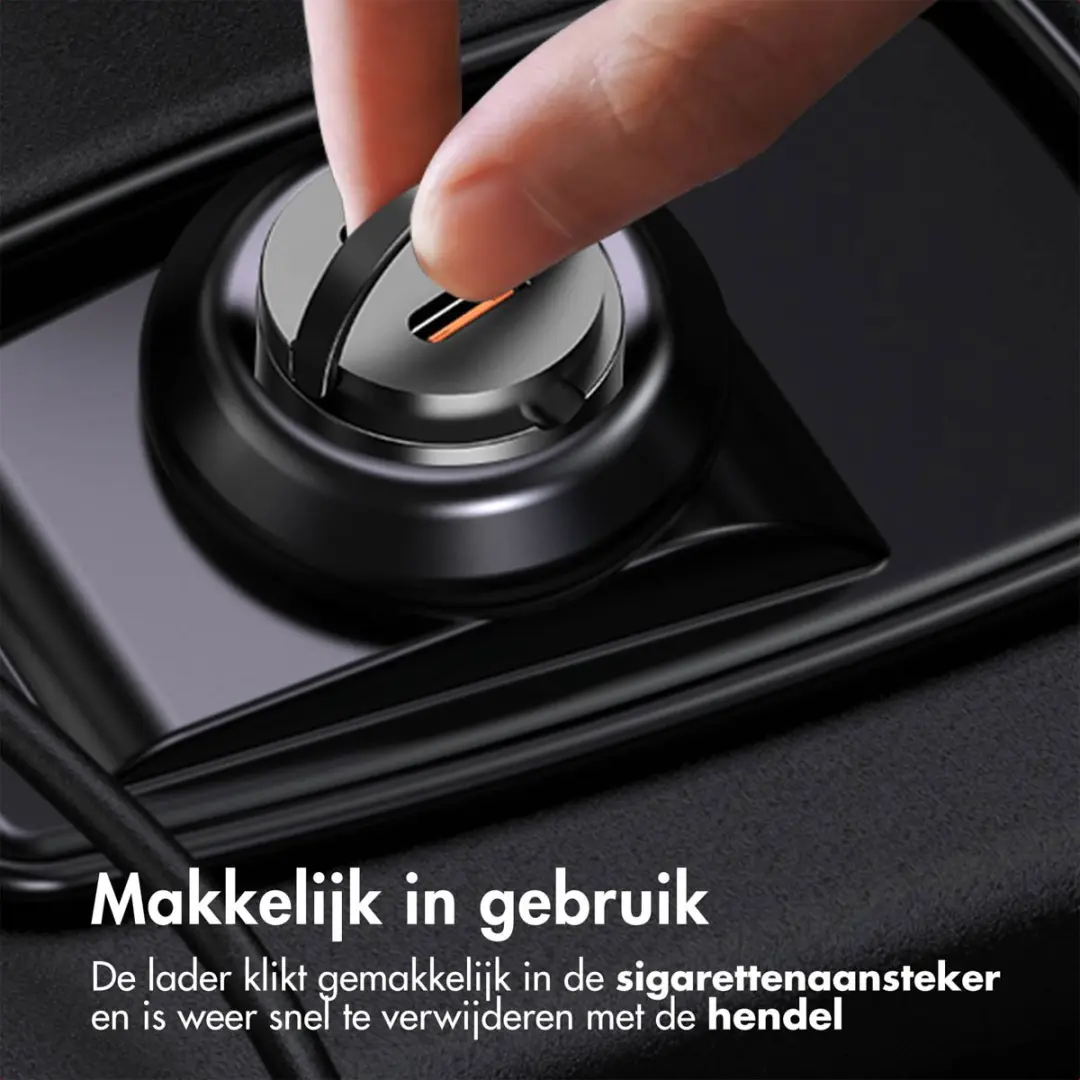 Accezz Autolader SH00081669 - 2x USB-C 65W - Zwart