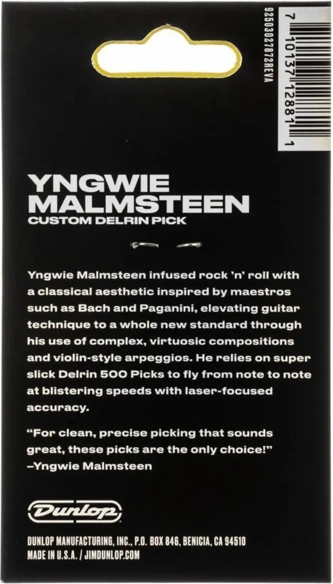 Dunlop Yngwie Malmsteen Plectrum 2.00mm - 6 Stuks