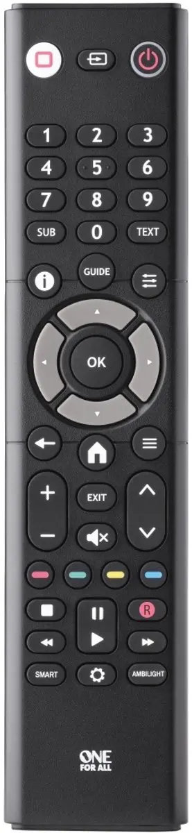 One For All URC1313 Vervangende Afstandsbediening - Philips TV - Zwart