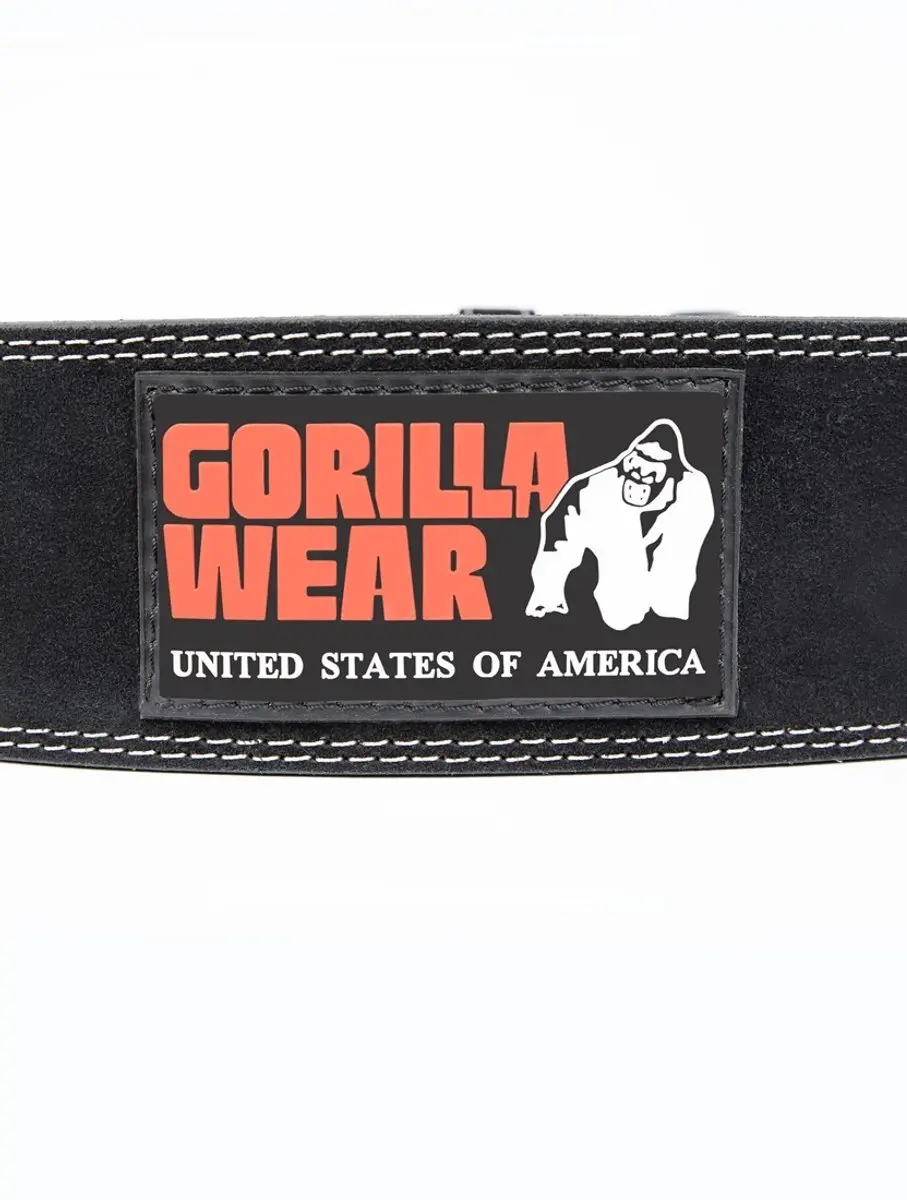 Gorilla Wear 4 Inch Leren Lifting Belt - Zwart
