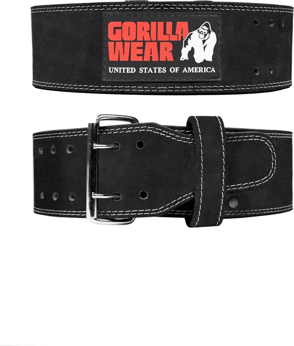 Gorilla Wear 4 Inch Leren Lifting Belt - Zwart