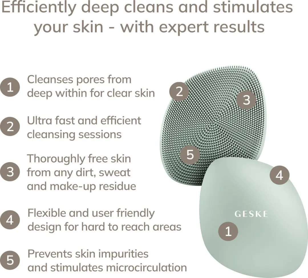 GESKE SmartAppGuided Facial Brush 4-in-1 - Gezichtsreiniger - Groen