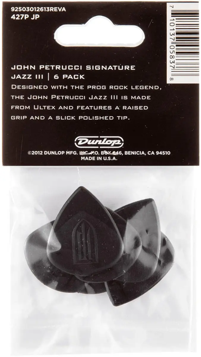 Dunlop Ultex Jazz III John Petrucci Plectrumset - 6 Stuks