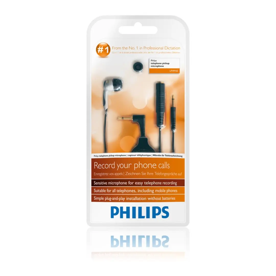 Philips LFH9162 Telefoon Pick-up Microfoon - Zwart