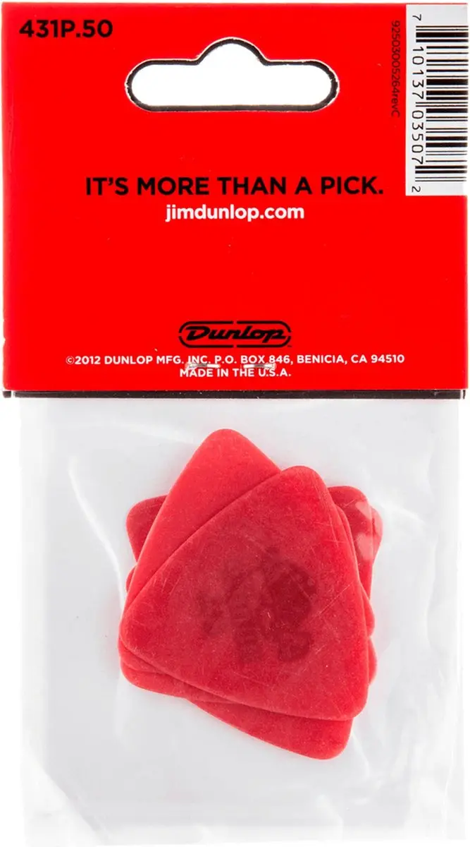 Dunlop Tortex Triangle Plectrum 0.50mm - 6 Stuks