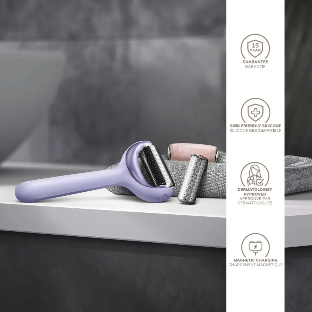 GESKE SmartAppGuided MicroNeedle Roller 9-in-1 - Purple - afbeelding 6 van 6